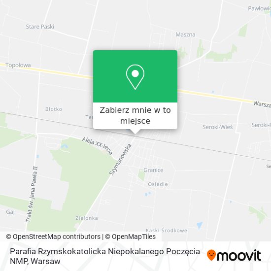 Mapa Parafia Rzymskokatolicka Niepokalanego Poczęcia NMP