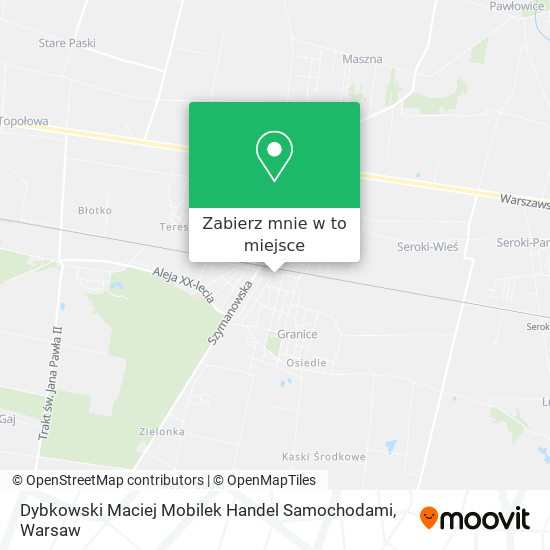 Mapa Dybkowski Maciej Mobilek Handel Samochodami