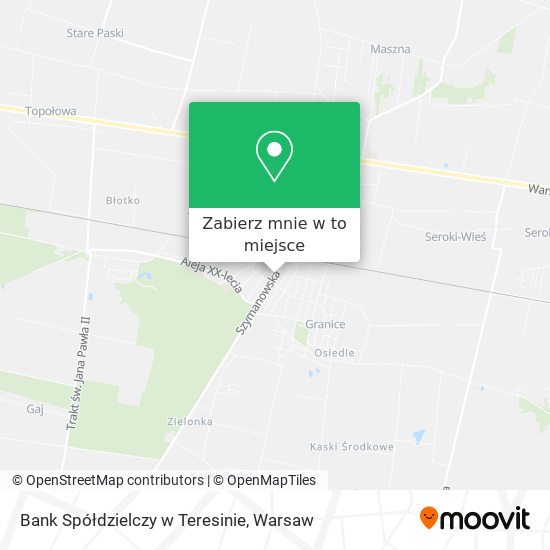 Mapa Bank Spółdzielczy w Teresinie