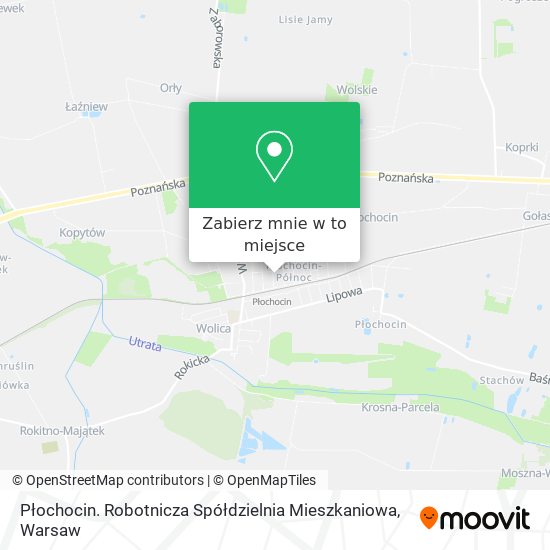 Mapa Płochocin. Robotnicza Spółdzielnia Mieszkaniowa