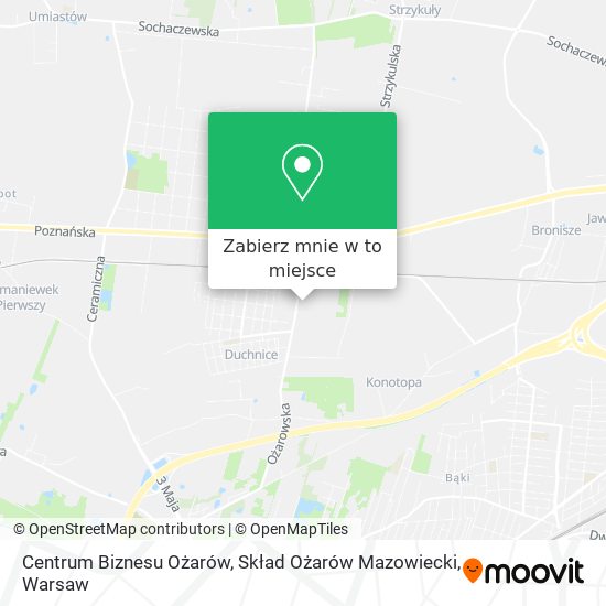 Mapa Centrum Biznesu Ożarów, Skład Ożarów Mazowiecki