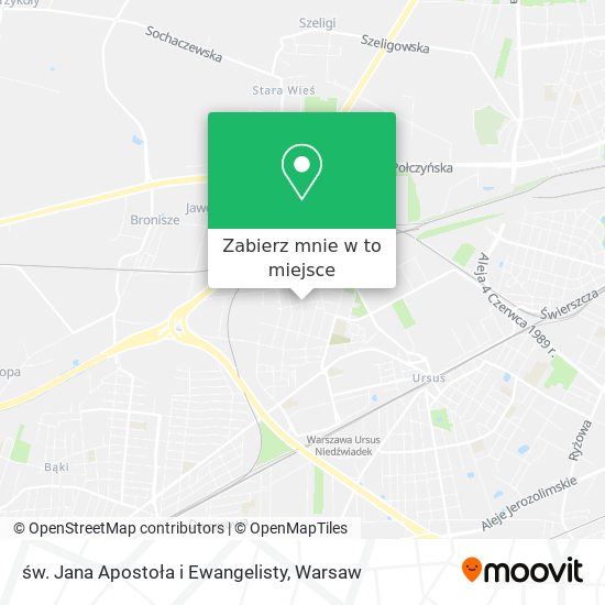 Mapa św. Jana Apostoła i Ewangelisty