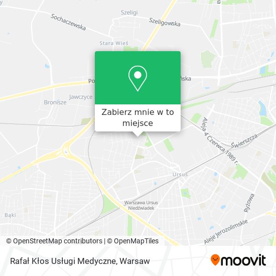 Mapa Rafał Kłos Usługi Medyczne