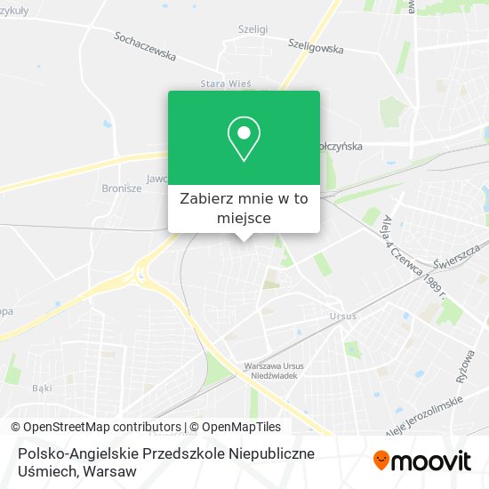 Mapa Polsko-Angielskie Przedszkole Niepubliczne Uśmiech