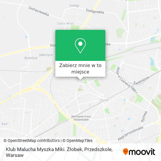 Mapa Klub Malucha Myszka Miki. Żłobek, Przedszkole