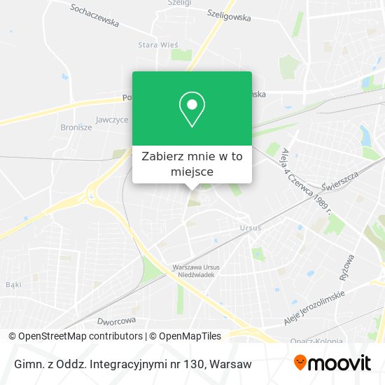 Mapa Gimn. z Oddz. Integracyjnymi nr 130