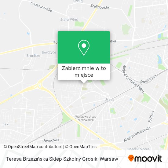 Mapa Teresa Brzezińska Sklep Szkolny Grosik