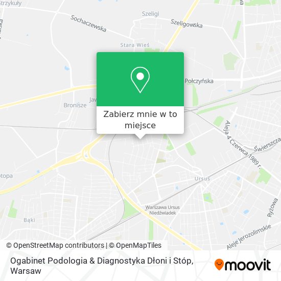 Mapa Ogabinet Podologia & Diagnostyka Dłoni i Stóp