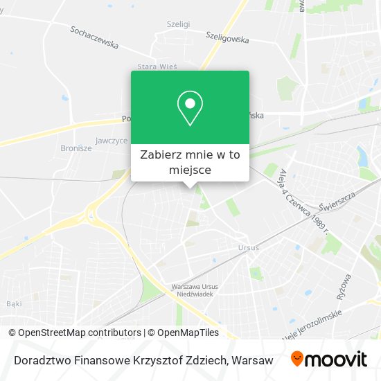 Mapa Doradztwo Finansowe Krzysztof Zdziech