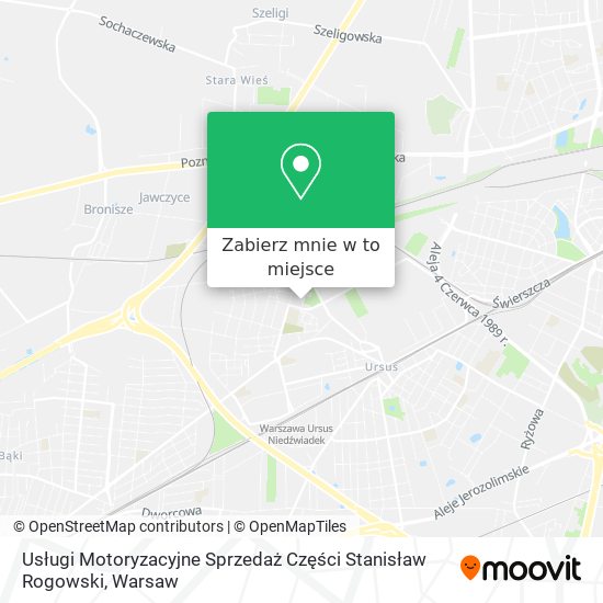 Mapa Usługi Motoryzacyjne Sprzedaż Części Stanisław Rogowski