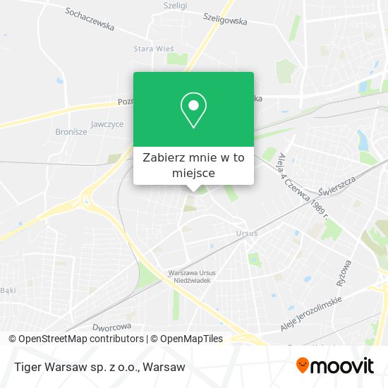 Mapa Tiger Warsaw sp. z o.o.