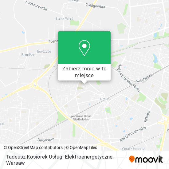 Mapa Tadeusz Kosiorek Usługi Elektroenergetyczne