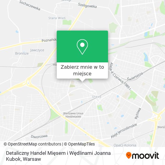 Mapa Detaliczny Handel Mięsem i Wędlinami Joanna Kubok