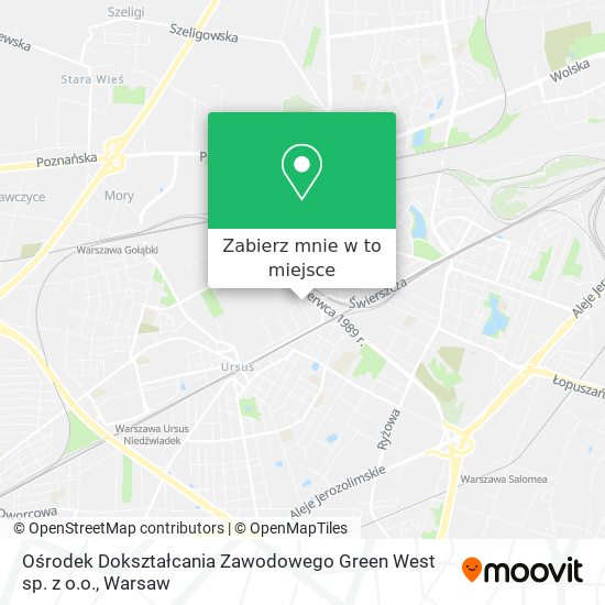 Mapa Ośrodek Dokształcania Zawodowego Green West sp. z o.o.