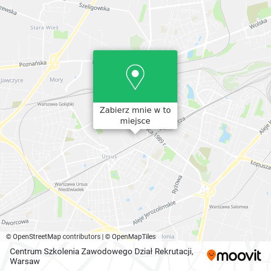 Mapa Centrum Szkolenia Zawodowego Dział Rekrutacji