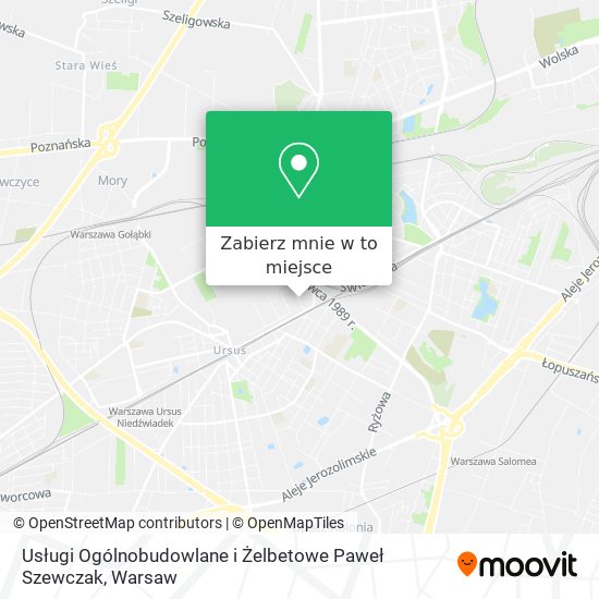 Mapa Usługi Ogólnobudowlane i Żelbetowe Paweł Szewczak