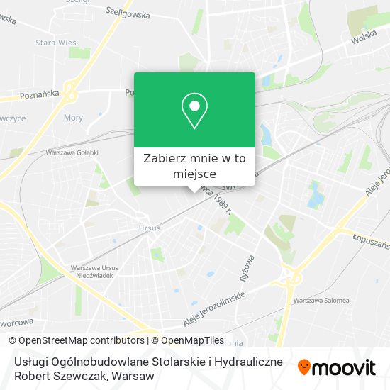 Mapa Usługi Ogólnobudowlane Stolarskie i Hydrauliczne Robert Szewczak