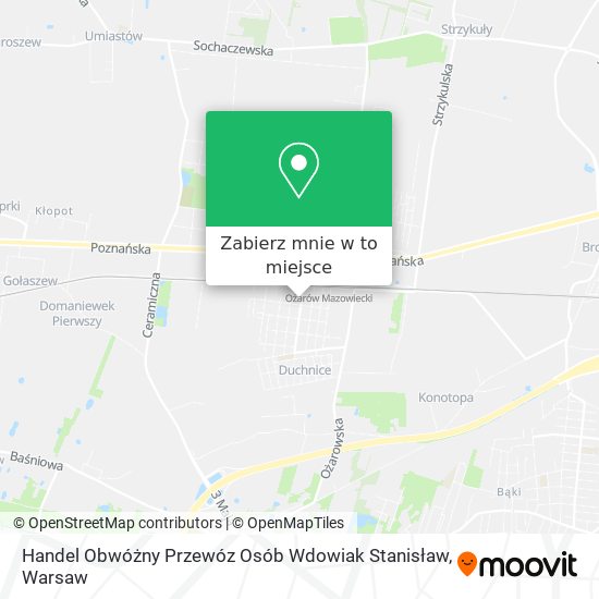 Mapa Handel Obwóżny Przewóz Osób Wdowiak Stanisław