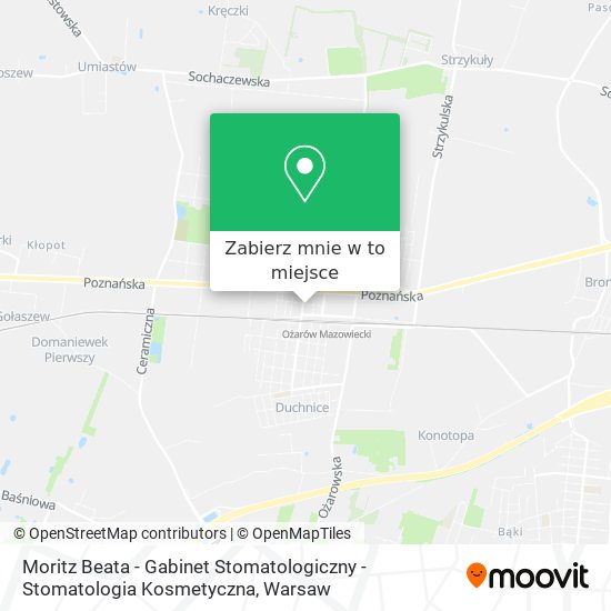 Mapa Moritz Beata - Gabinet Stomatologiczny - Stomatologia Kosmetyczna