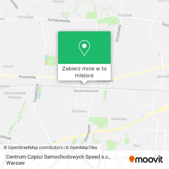 Mapa Centrum Części Samochodowych Speed s.c.