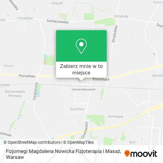 Mapa Fizjomegi Magdalena Nowicka Fizjoterapia i Masaż