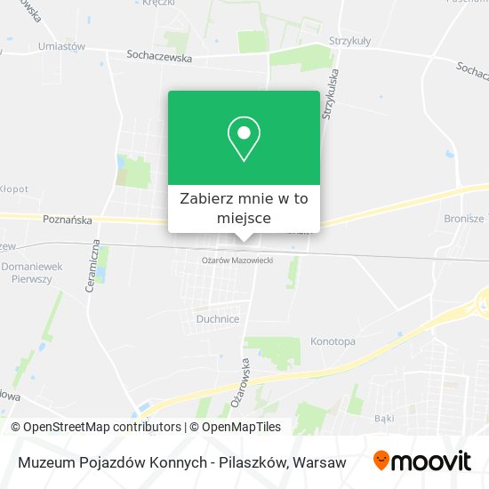 Mapa Muzeum Pojazdów Konnych - Pilaszków