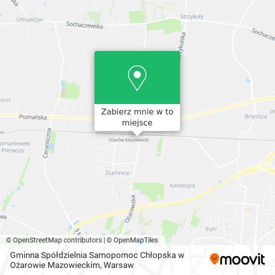 Mapa Gminna Spółdzielnia Samopomoc Chłopska w Ożarowie Mazowieckim