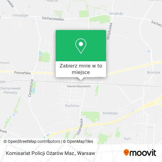 Mapa Komisariat Policji Ożarów Maz.