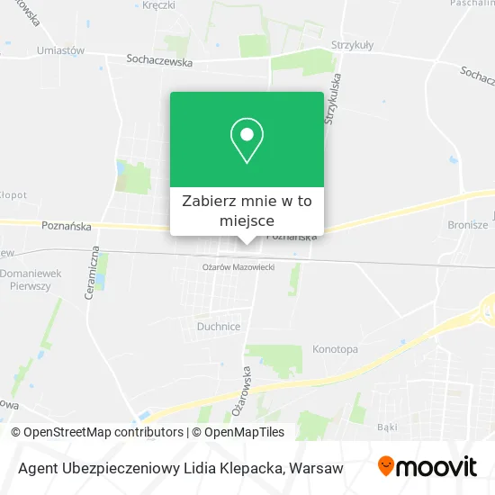 Mapa Agent Ubezpieczeniowy Lidia Klepacka