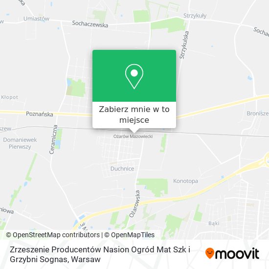 Mapa Zrzeszenie Producentów Nasion Ogród Mat Szk i Grzybni Sognas