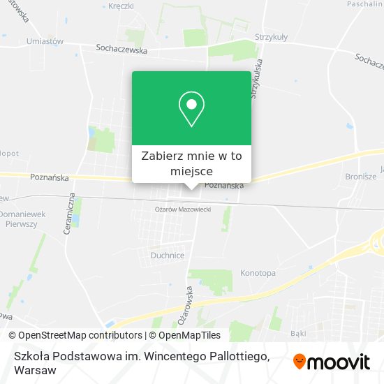 Mapa Szkoła Podstawowa im. Wincentego Pallottiego