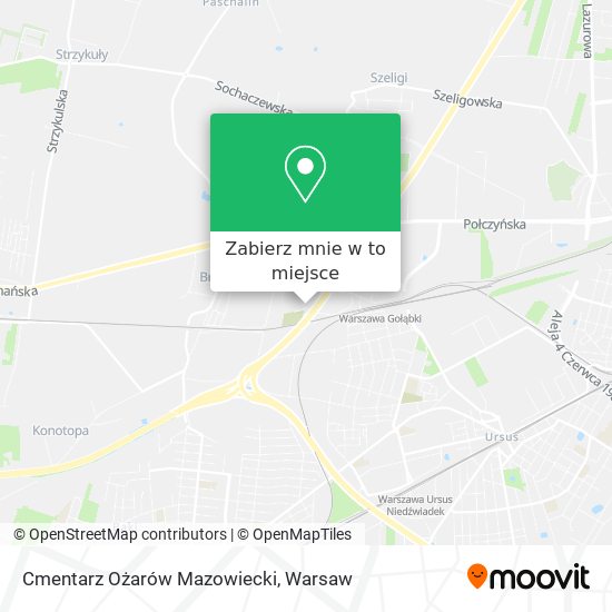 Mapa Cmentarz Ożarów Mazowiecki