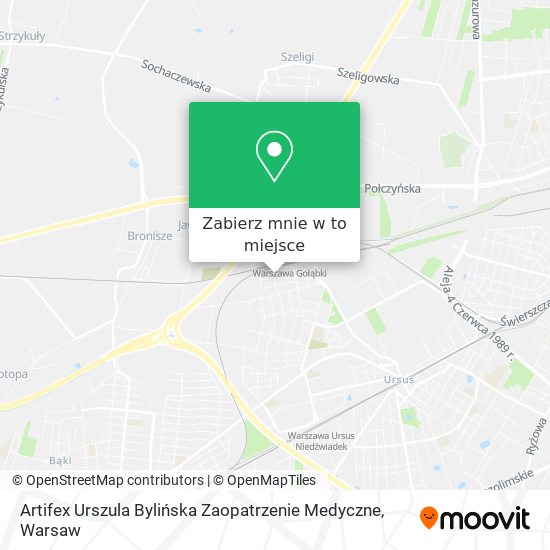 Mapa Artifex Urszula Bylińska Zaopatrzenie Medyczne