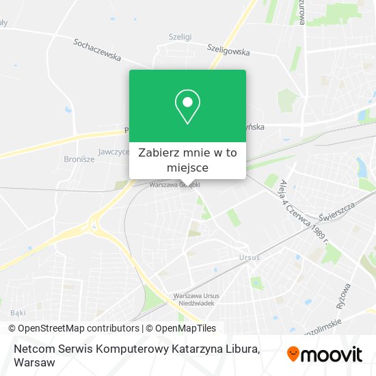 Mapa Netcom Serwis Komputerowy Katarzyna Libura