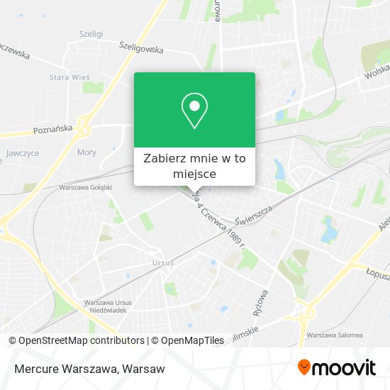 Mapa Mercure Warszawa