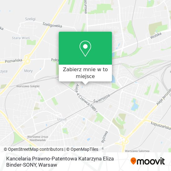 Mapa Kancelaria Prawno-Patentowa Katarzyna Eliza Binder-SONY