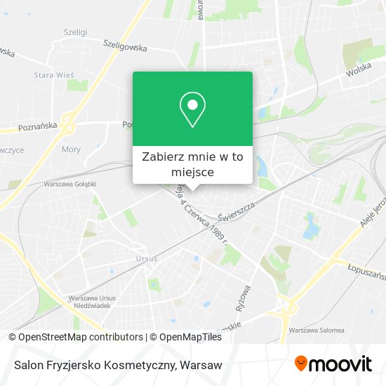 Mapa Salon Fryzjersko Kosmetyczny