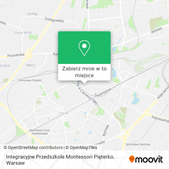 Mapa Integracyjne Przedszkole Montessori Pięterko