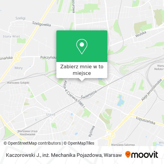 Mapa Kaczorowski J., inż. Mechanika Pojazdowa