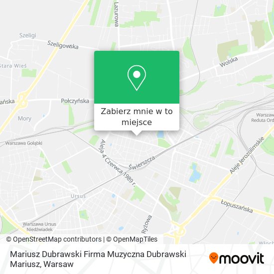 Mapa Mariusz Dubrawski Firma Muzyczna Dubrawski Mariusz