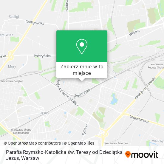 Mapa Parafia Rzymsko-Katolicka św. Teresy od Dzieciątka Jezus