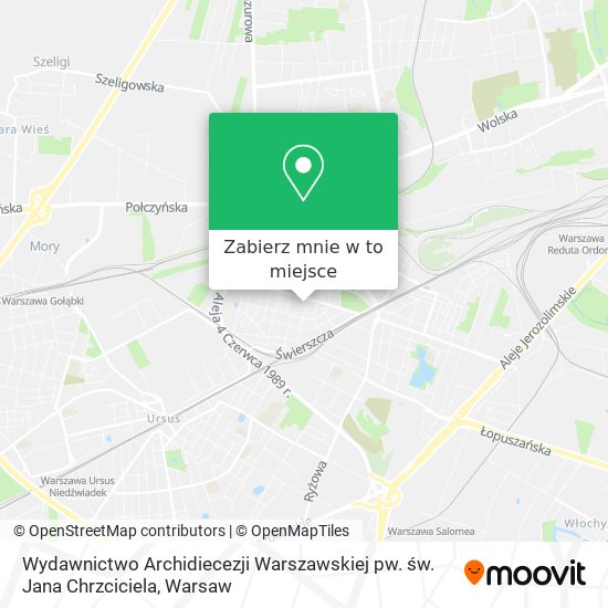 Mapa Wydawnictwo Archidiecezji Warszawskiej pw. św. Jana Chrzciciela