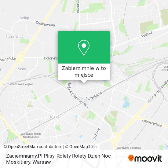 Mapa Zaciemniamy.Pl Plisy, Rolety Rolety Dzień Noc Moskitiery