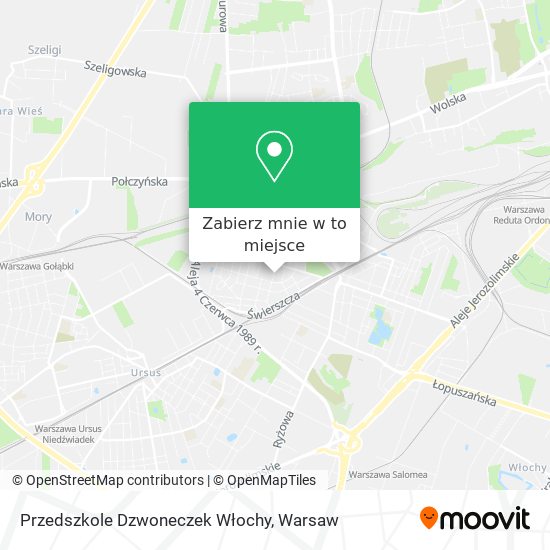 Mapa Przedszkole Dzwoneczek Włochy