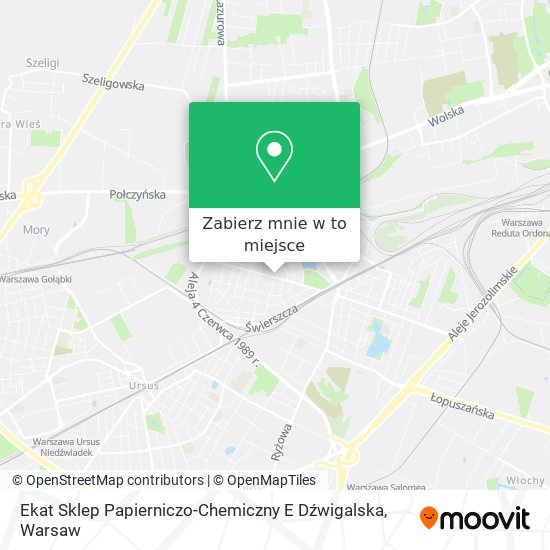 Mapa Ekat Sklep Papierniczo-Chemiczny E Dźwigalska