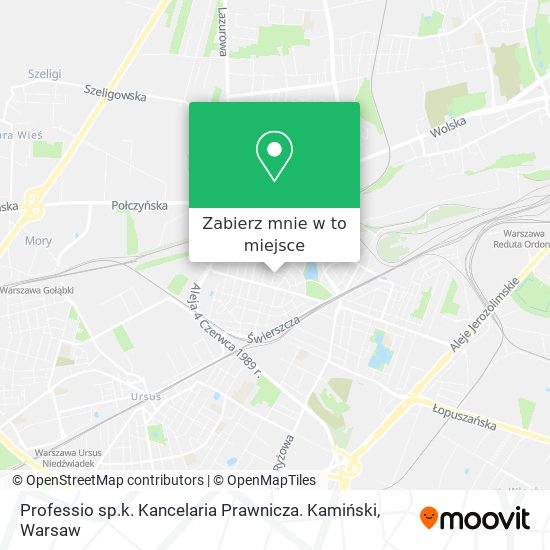 Mapa Professio sp.k. Kancelaria Prawnicza. Kamiński