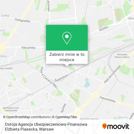 Mapa Ostoja Agencja Ubezpieczeniowo-Finansowa Elżbieta Piasecka