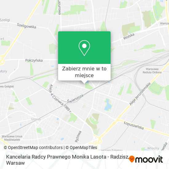 Mapa Kancelaria Radcy Prawnego Monika Lasota - Radzisz