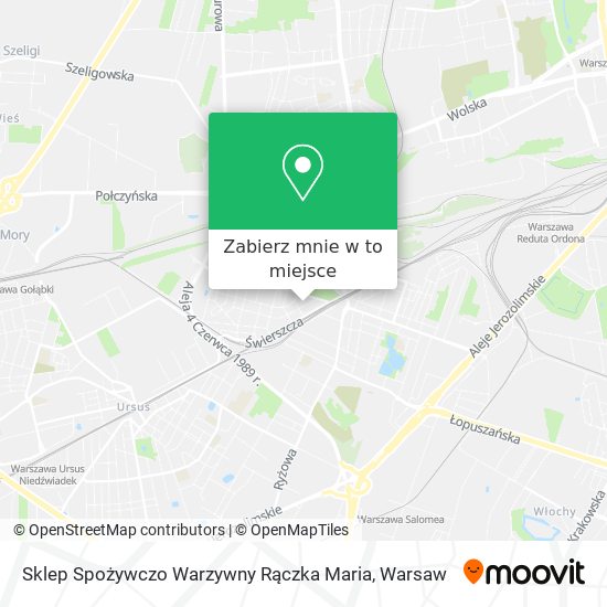 Mapa Sklep Spożywczo Warzywny Rączka Maria