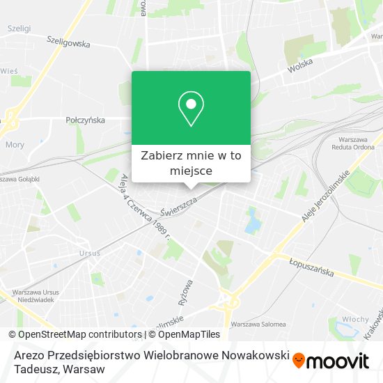 Mapa Arezo Przedsiębiorstwo Wielobranowe Nowakowski Tadeusz